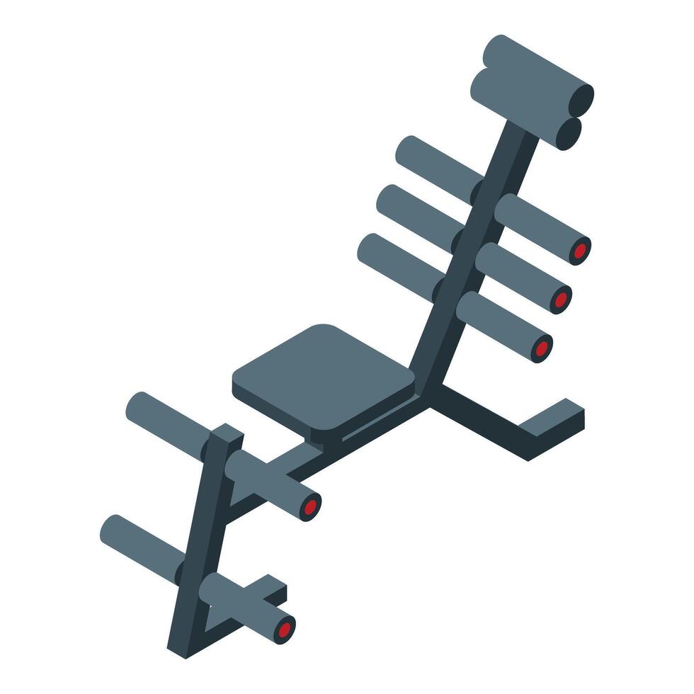 Adjustable bench press weight training machine for home gym vector