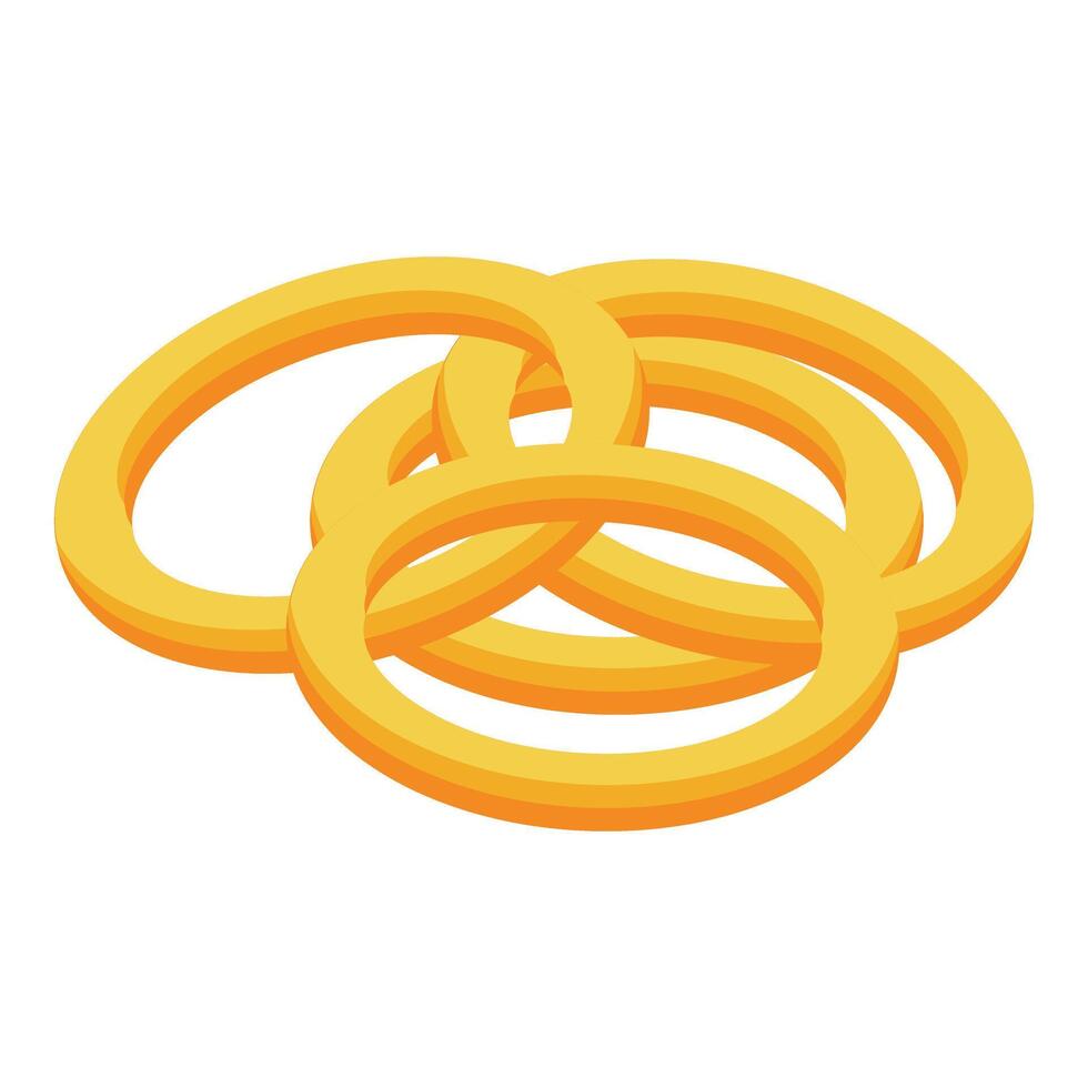 Pile of delicious crispy fried onion rings is waiting to be eaten vector