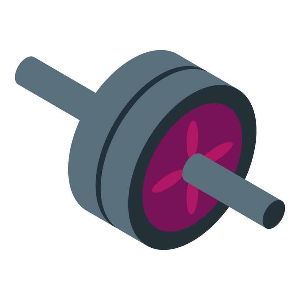 Abdominal roller wheel for fitness training and core exercise vector