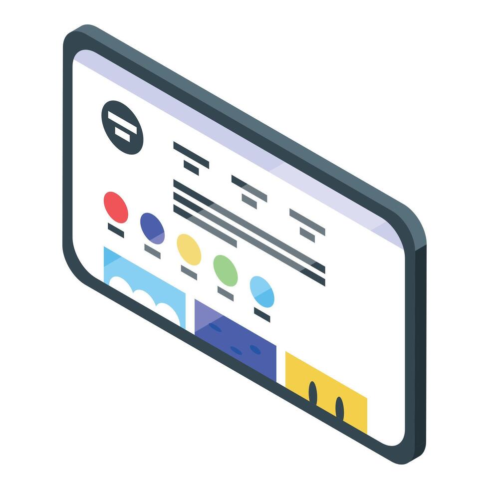 Smartphone displaying project management app with kanban board and colorful tasks vector