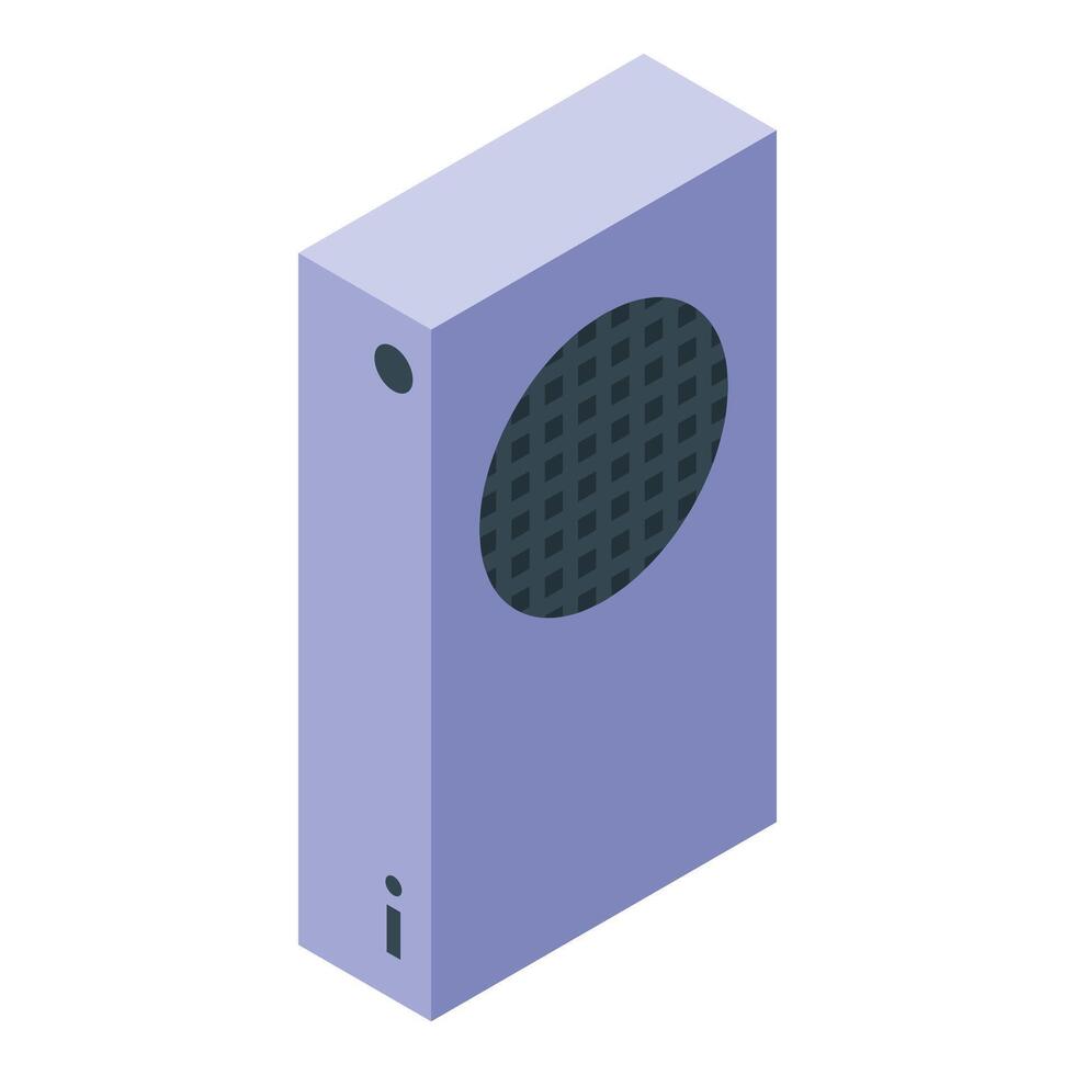 Portable speaker using latest technology with stylish design playing audio content vector