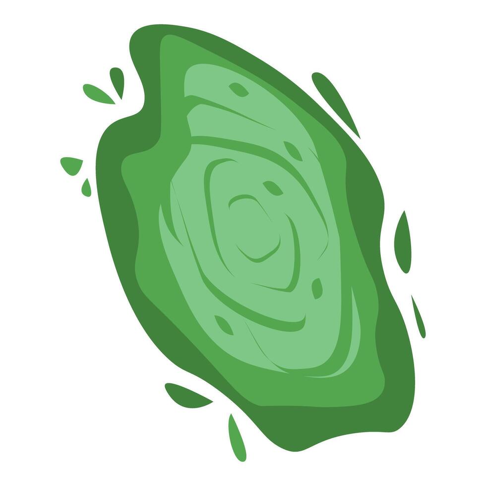 Green toxic slime spreading with swirls and blobs vector