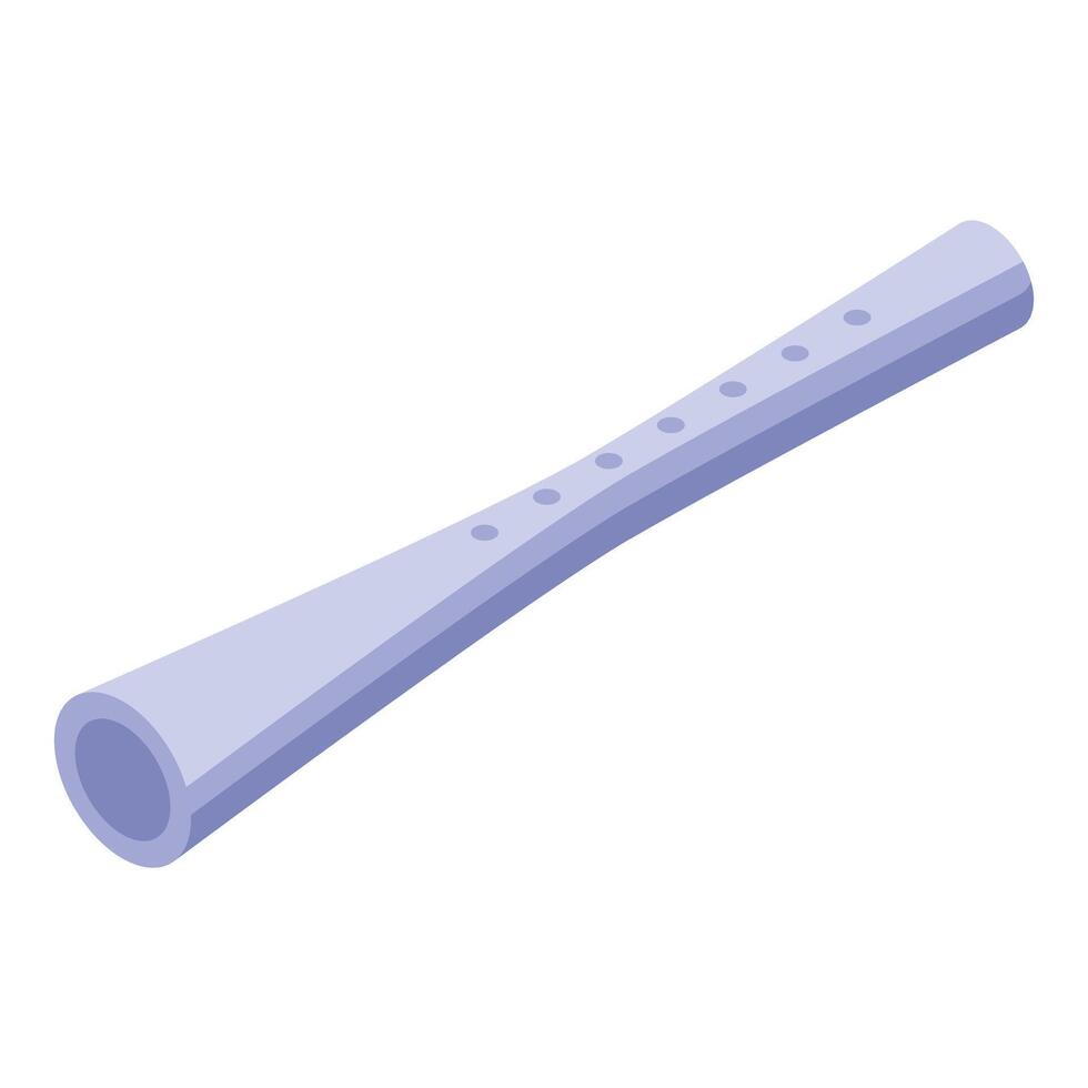 Long woodwind flute musical instrument creating music vector
