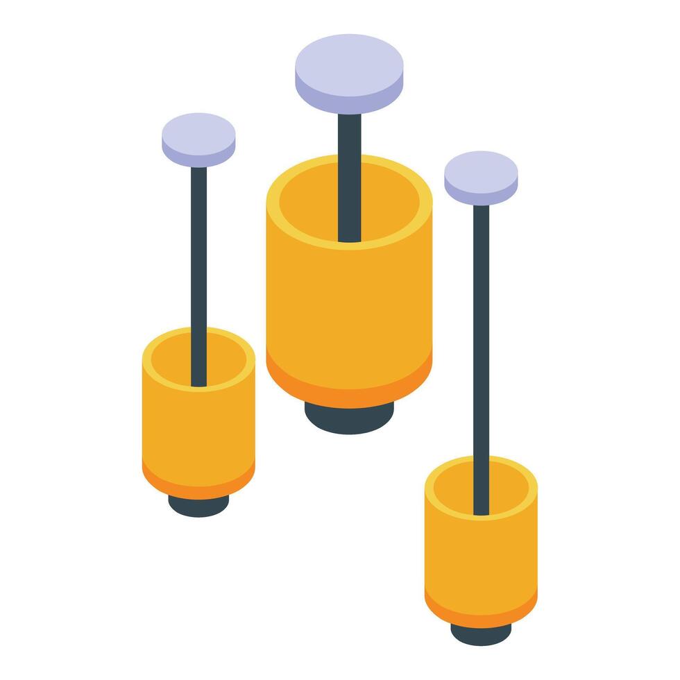 Modern chandelier hanging providing light in room vector