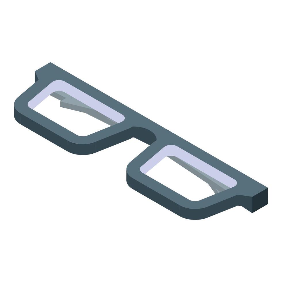 Isometric glasses icon representing vision and eyesight vector