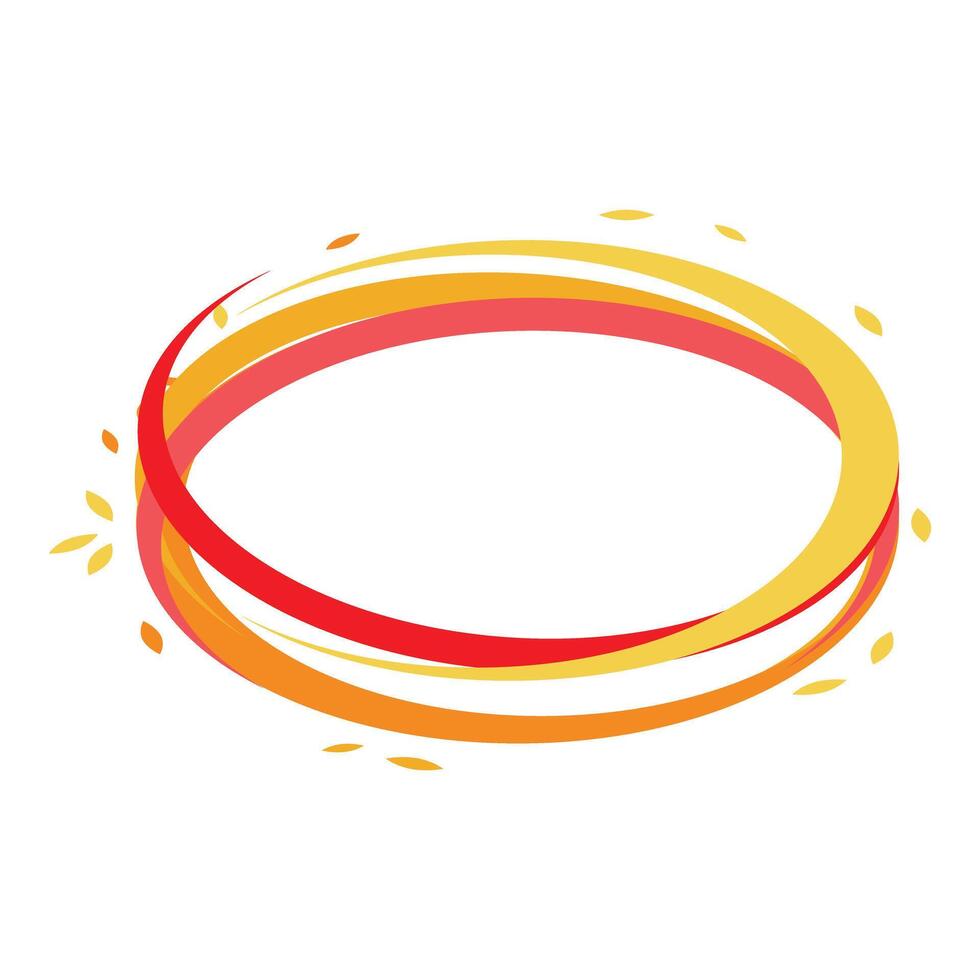 Colorful abstract circle with swirls representing movement and energy vector