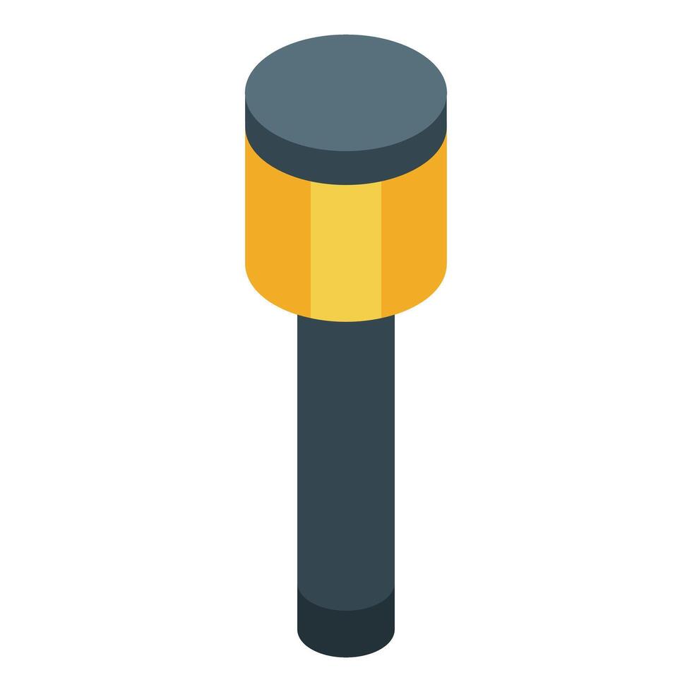 Portable roadblock light flashing and directing traffic vector