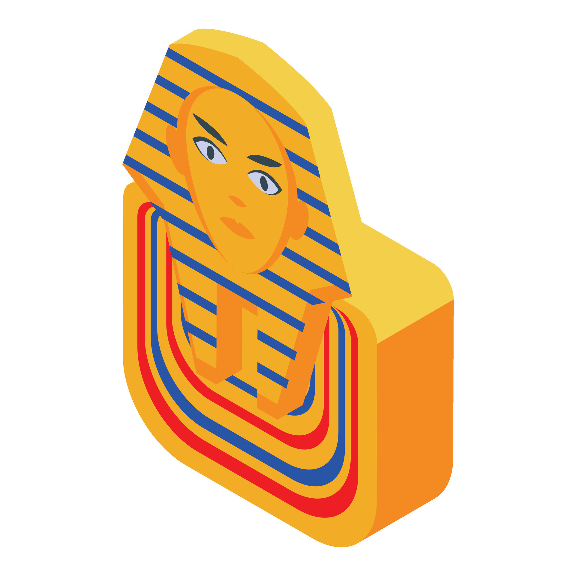 Golden mask of tutankhamun representing ancient egyptian civilization 