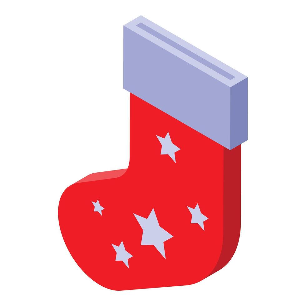 Red christmas stocking waiting to be filled with presents vector