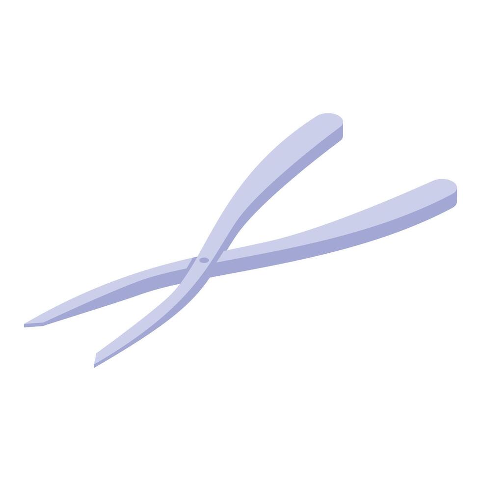 Forceps surgical tool for holding and grasping isometric icon vector