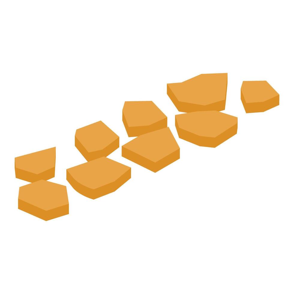 Set of golden nuggets forming a path leading to wealth vector
