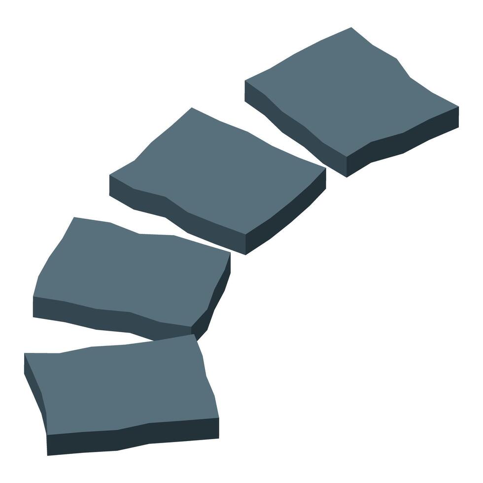Stone path leading to success, growth and achievement vector