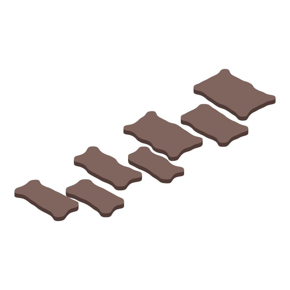 Stone path leading to success, climbing the ladder of achievement with determination vector