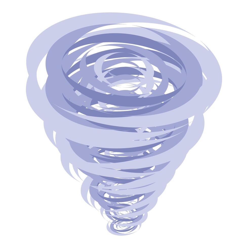 Abstract tornado is spinning, creating vortex, natural disaster illustration vector