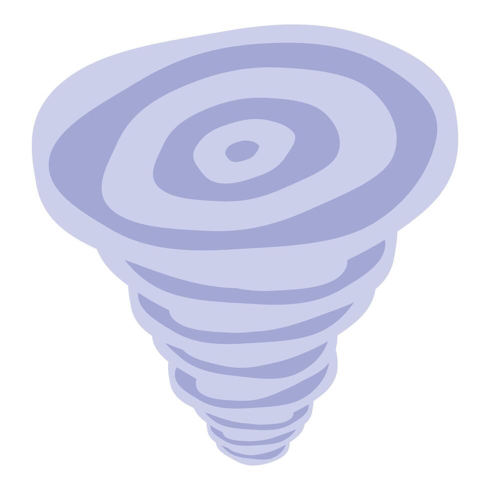 Big swirling tornado forming in the sky vector