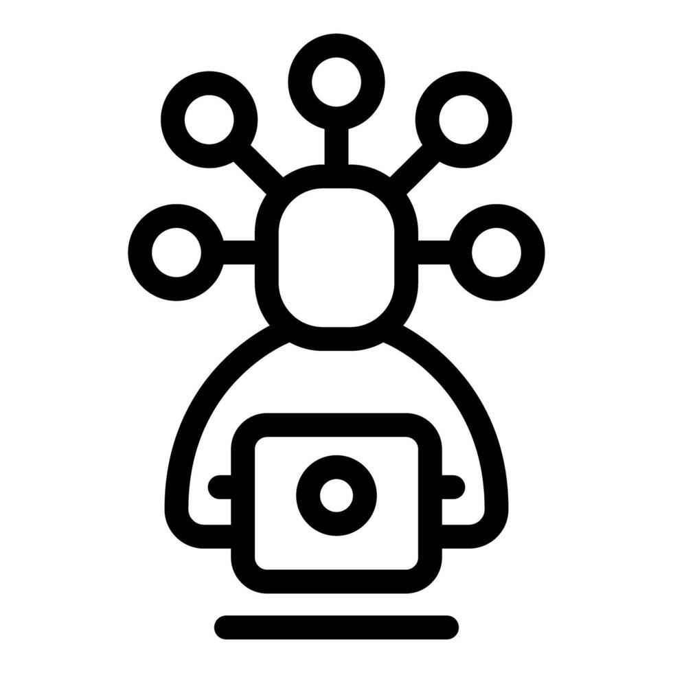 Project manager managing multiple tasks using laptop icon vector
