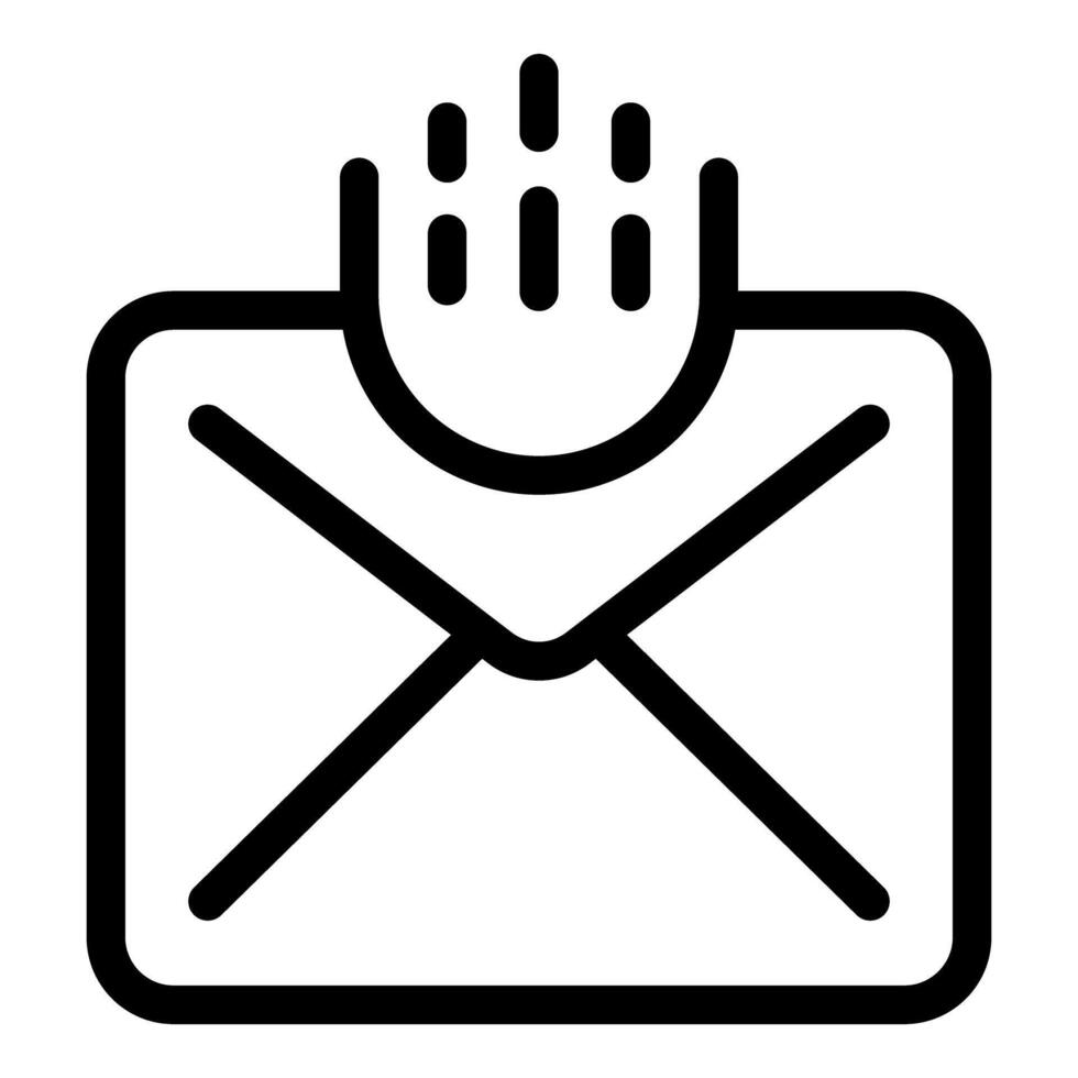 Envelope receiving multiple email notifications icon vector