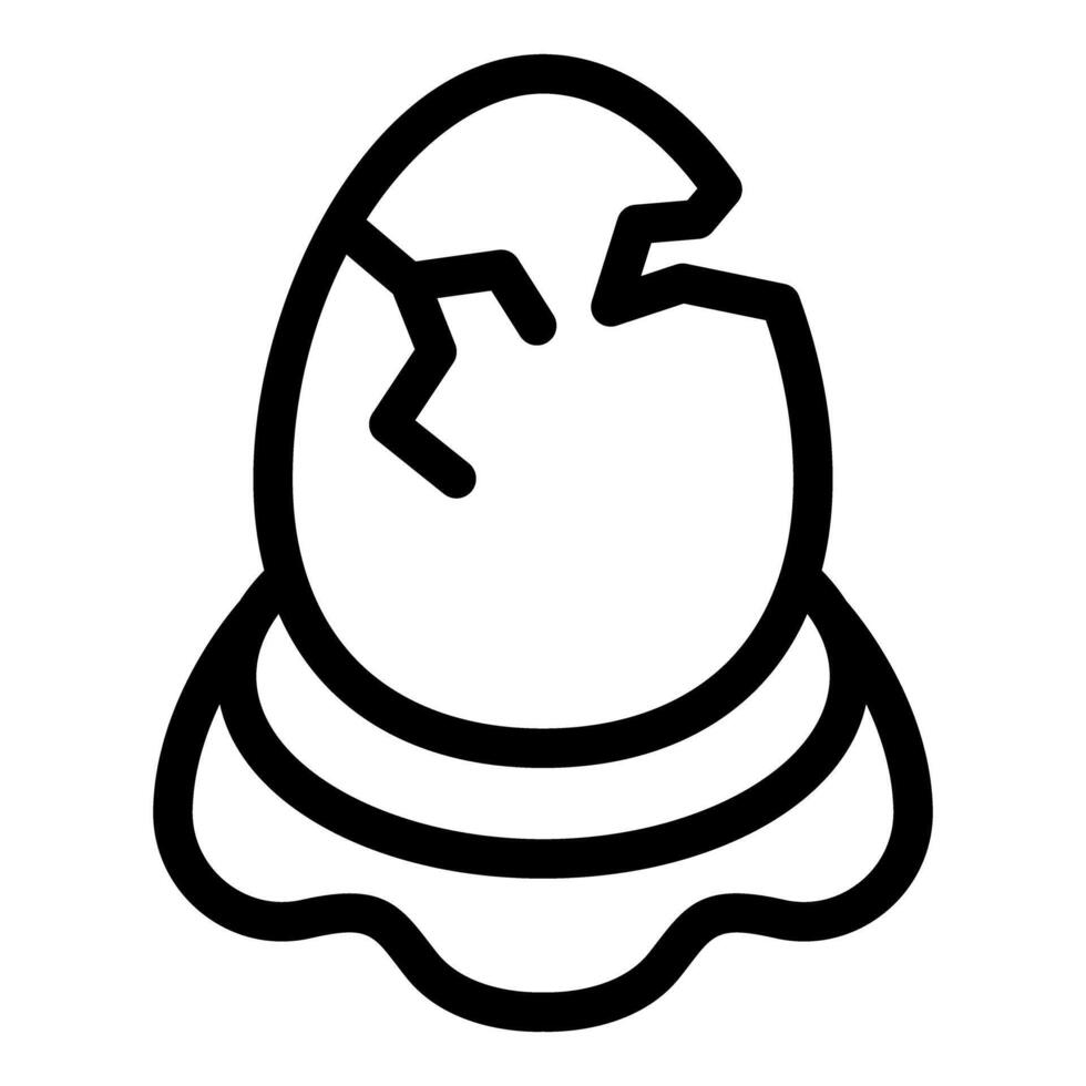 Cracked egg spilling its yolk on a white background vector