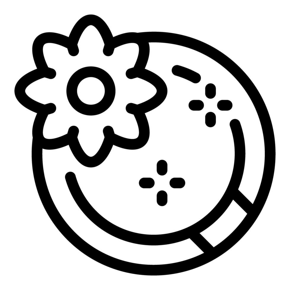 Flower gear icon representing eco friendly engineering and sustainable technology vector