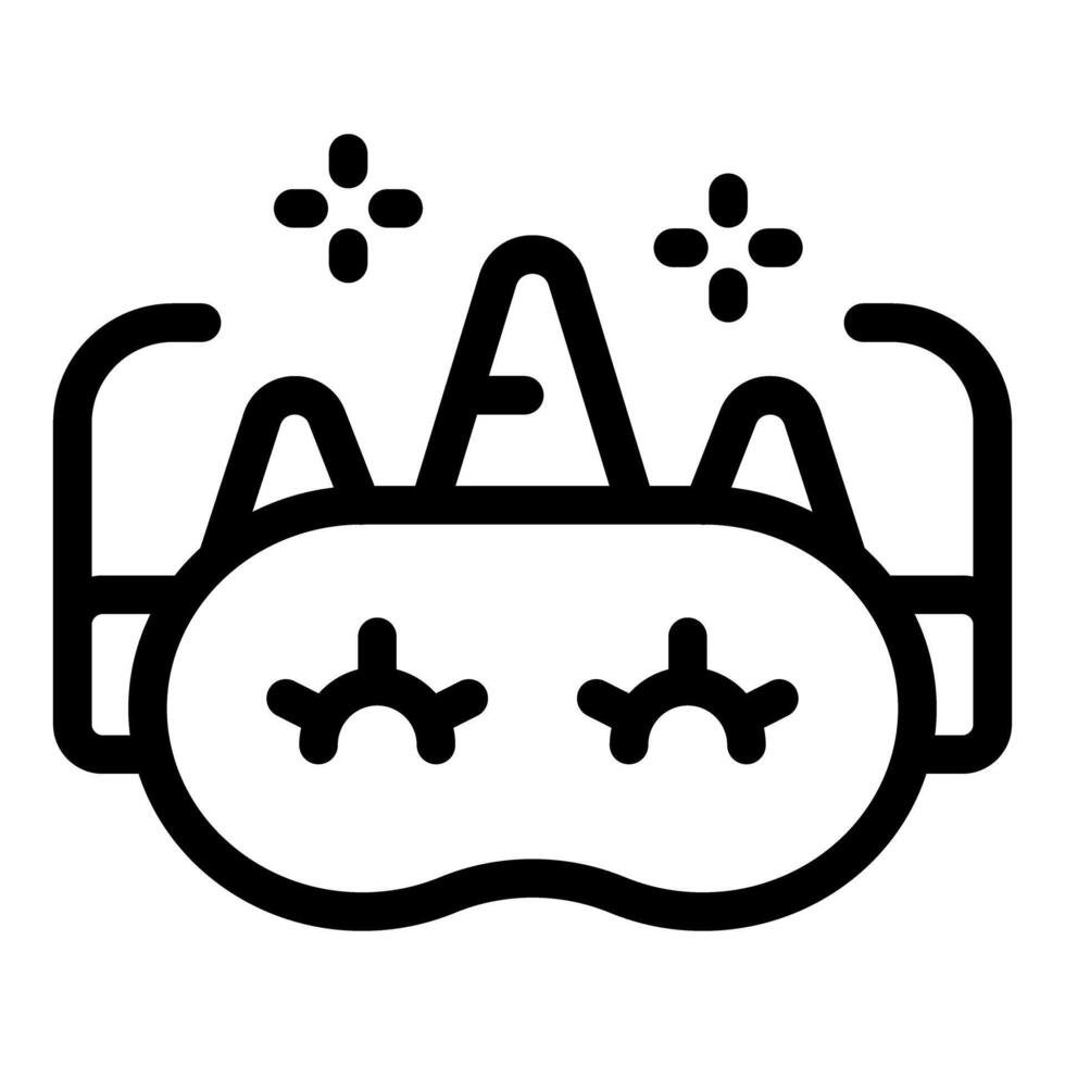 Sleep mask showing mountains representing dreaming of travel vector