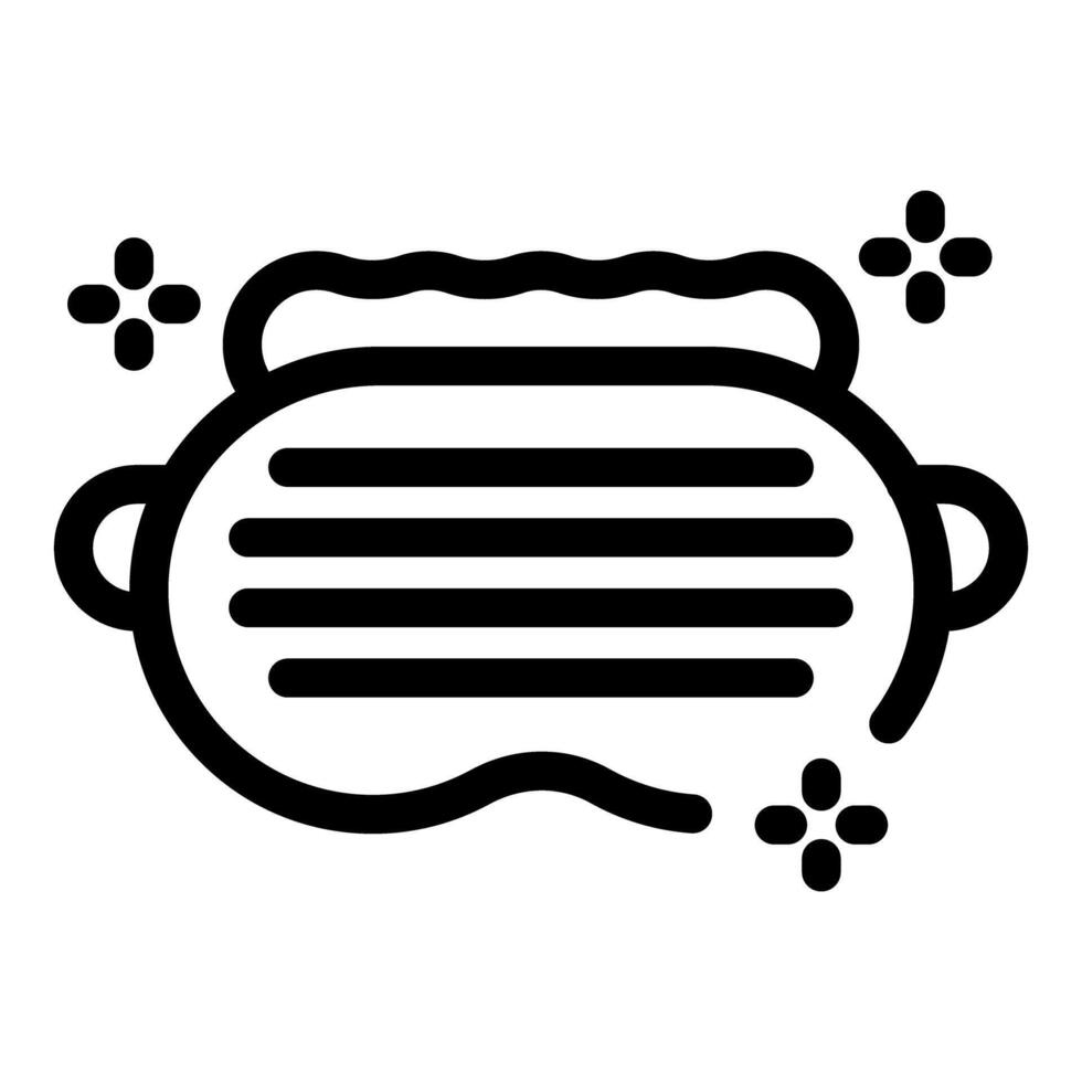 Sleeping mask icon representing sleep and relaxation vector