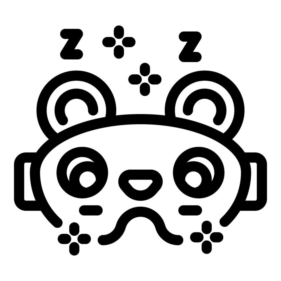 Cute panda bear sleeping mask enjoying good night sleep vector