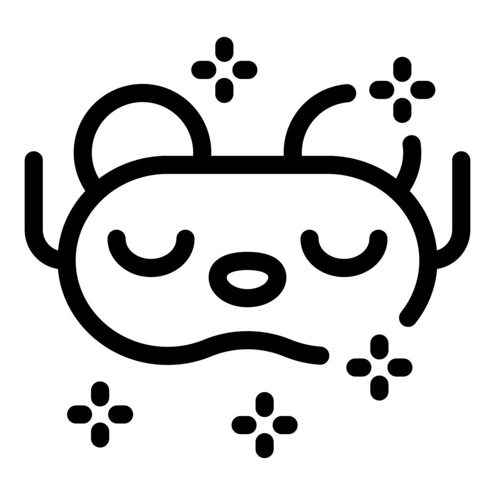 Cute sleeping mask icon for having sweet dreams vector