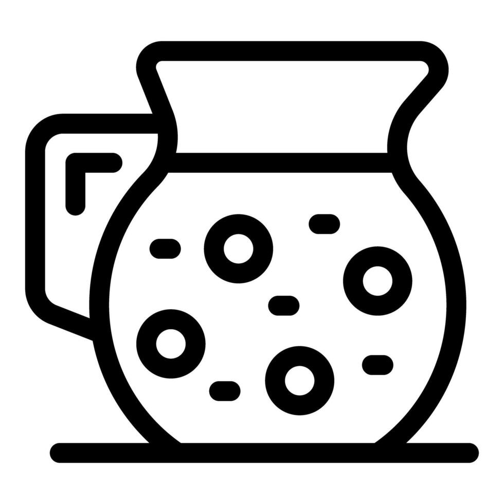 Glass jar filled with detox water standing on the table vector