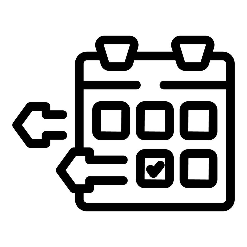 Calendar showing deadline approaching with arrows pointing vector