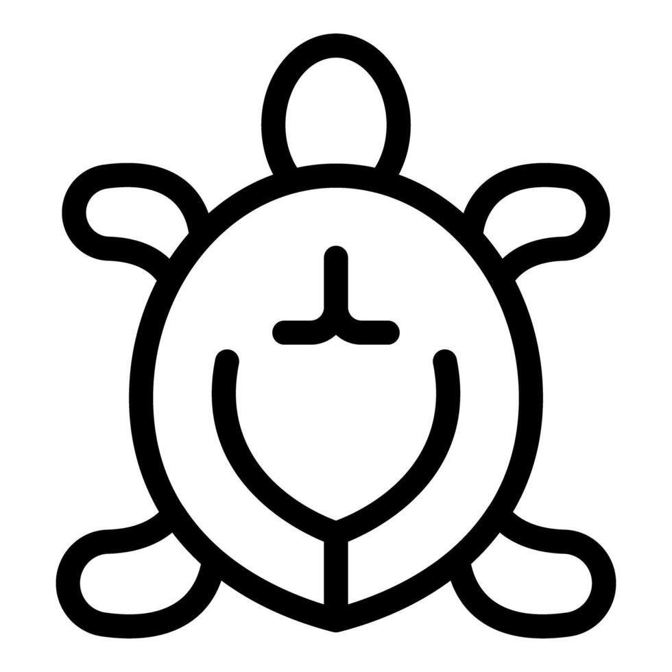 Line art turtle icon representing wildlife conservation vector