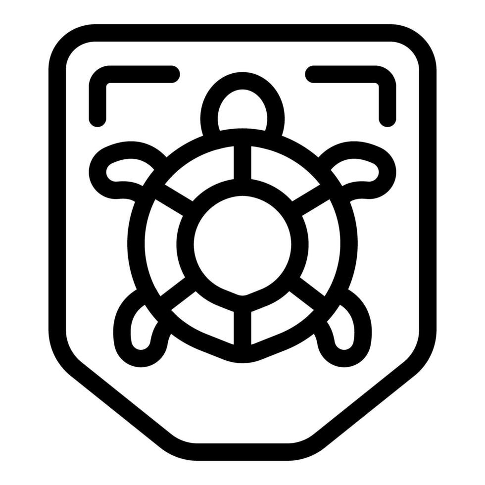 Security system showing turtle icon for slow performance vector