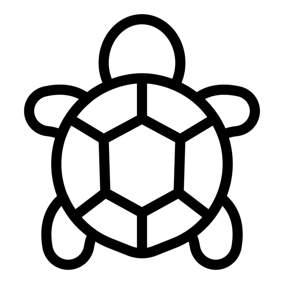 Turtle icon showing amphibian with shell vector