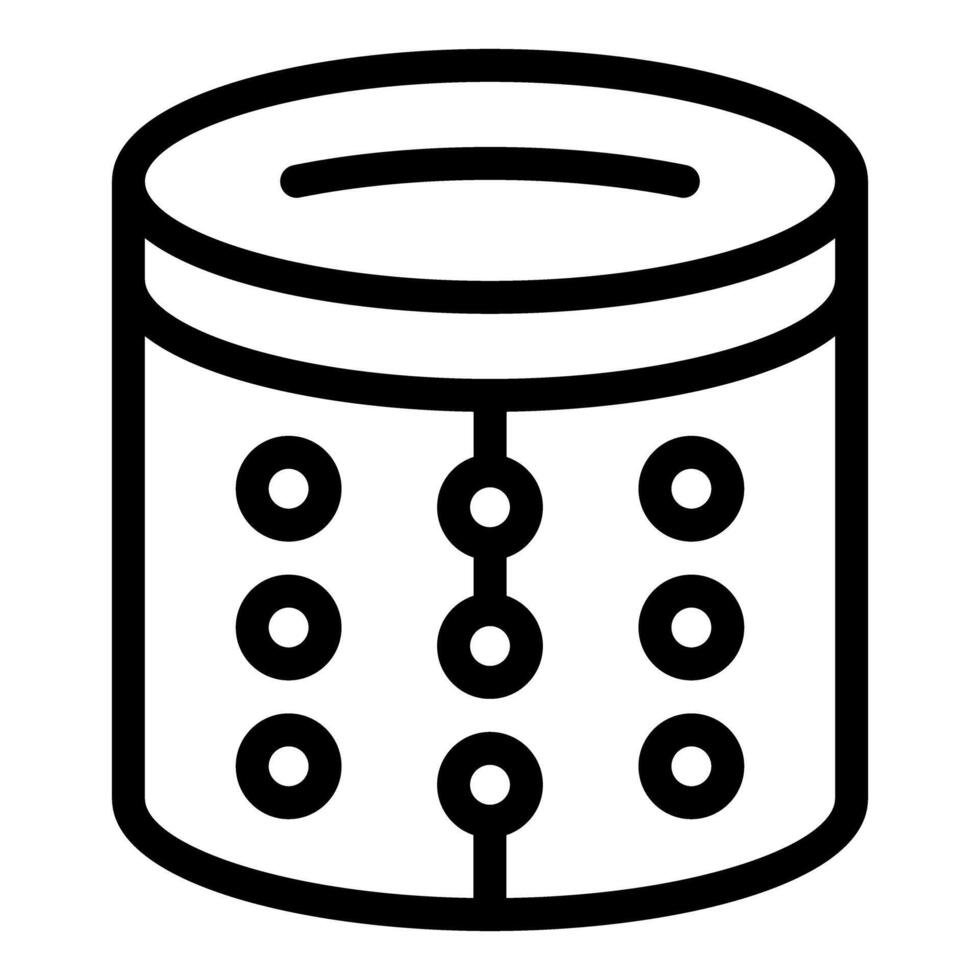 Smart speaker device playing music with buttons icon vector