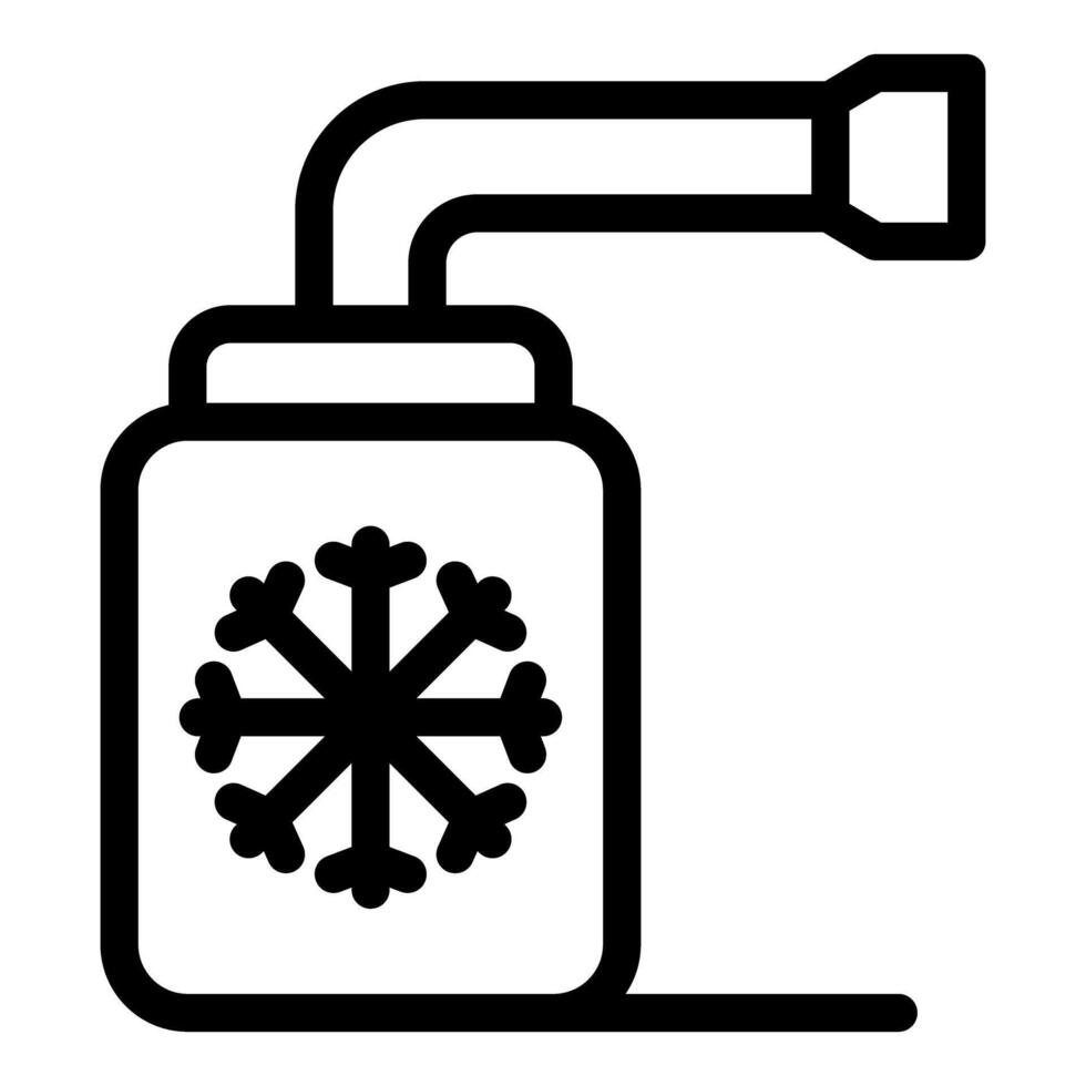 Freon refrigerant gas being transferred from one tank to another vector