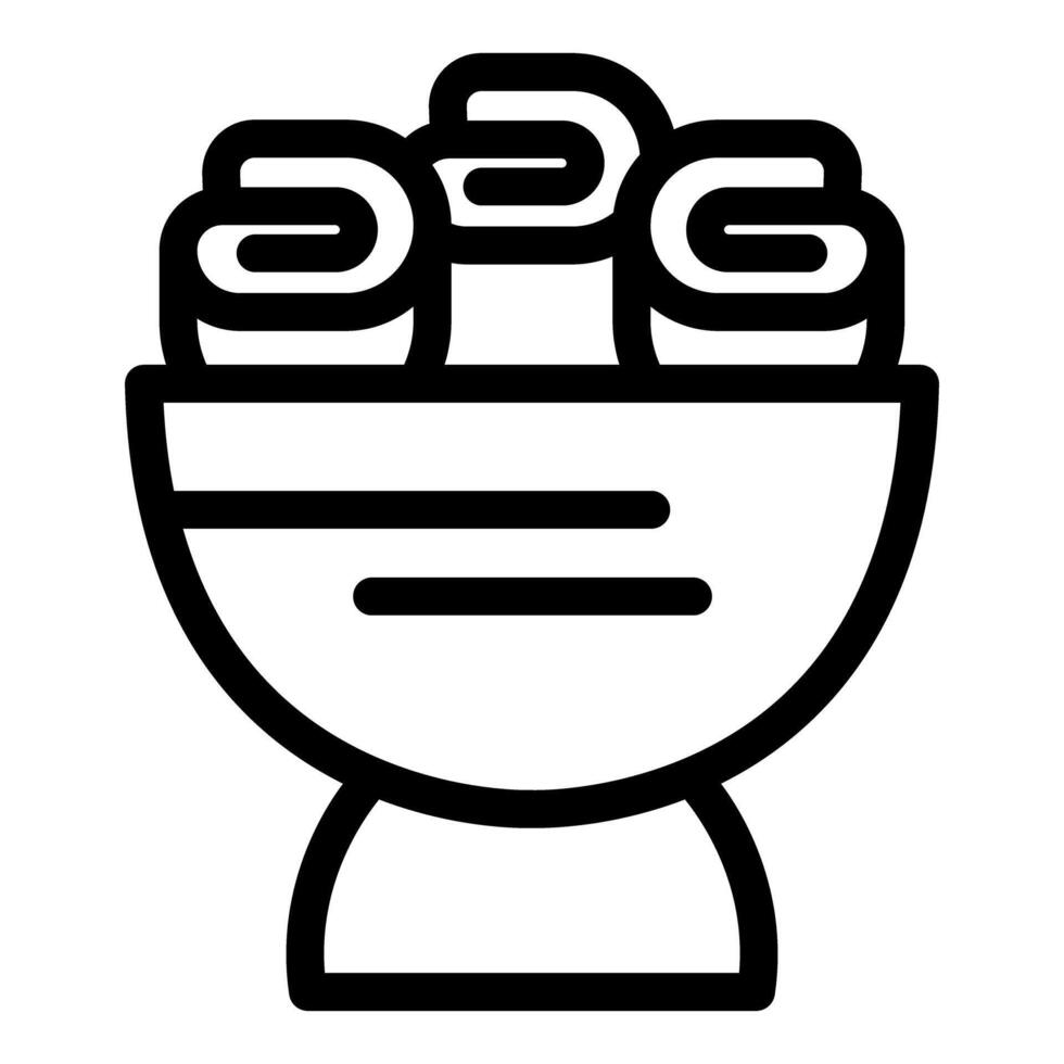 Bowl of kimchi fermented korean food icon vector