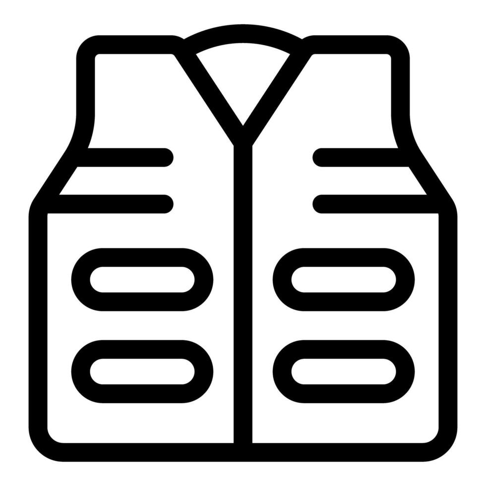 Safety vest icon showing protection and security vector