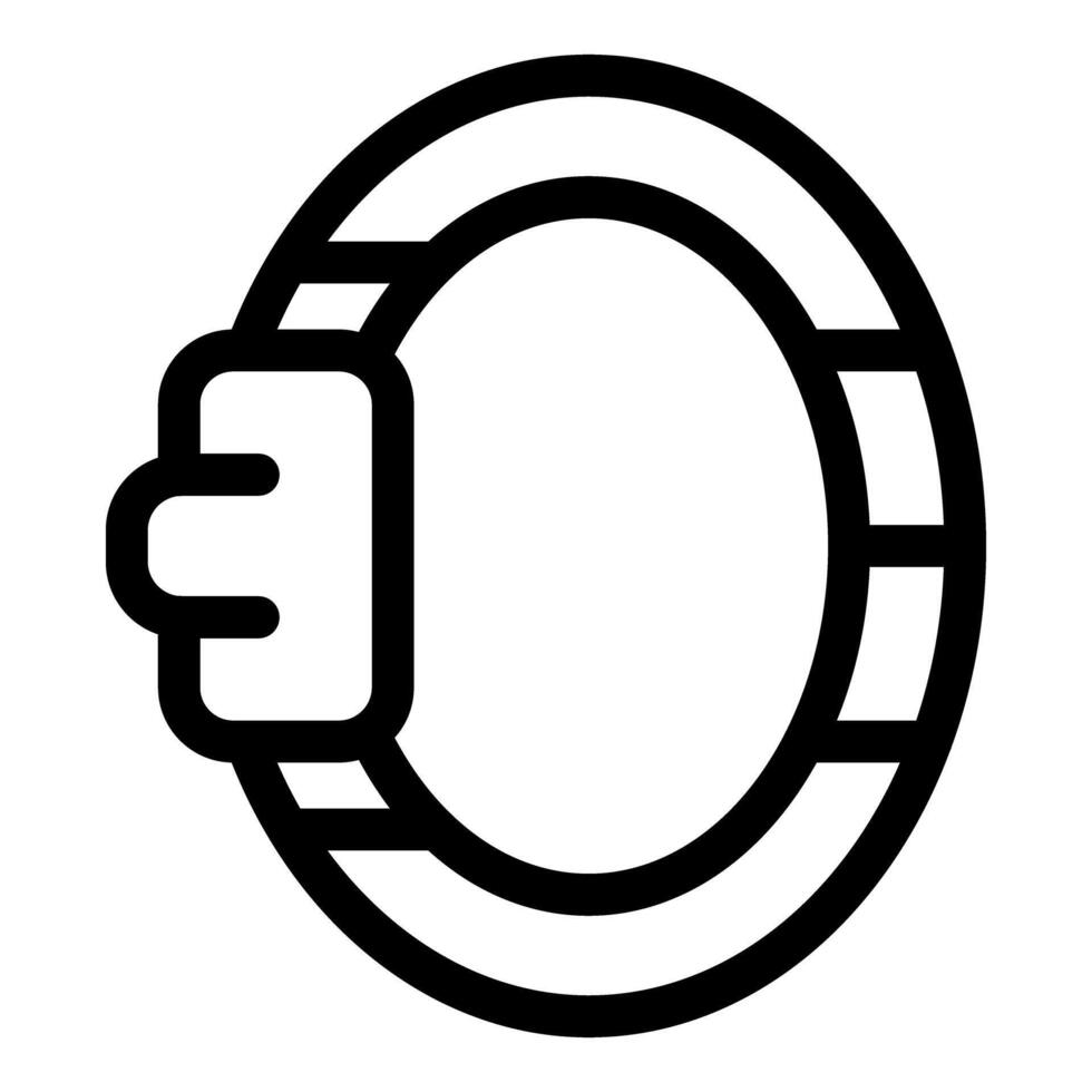 Icon of a smart bracelet showing its screen is off vector