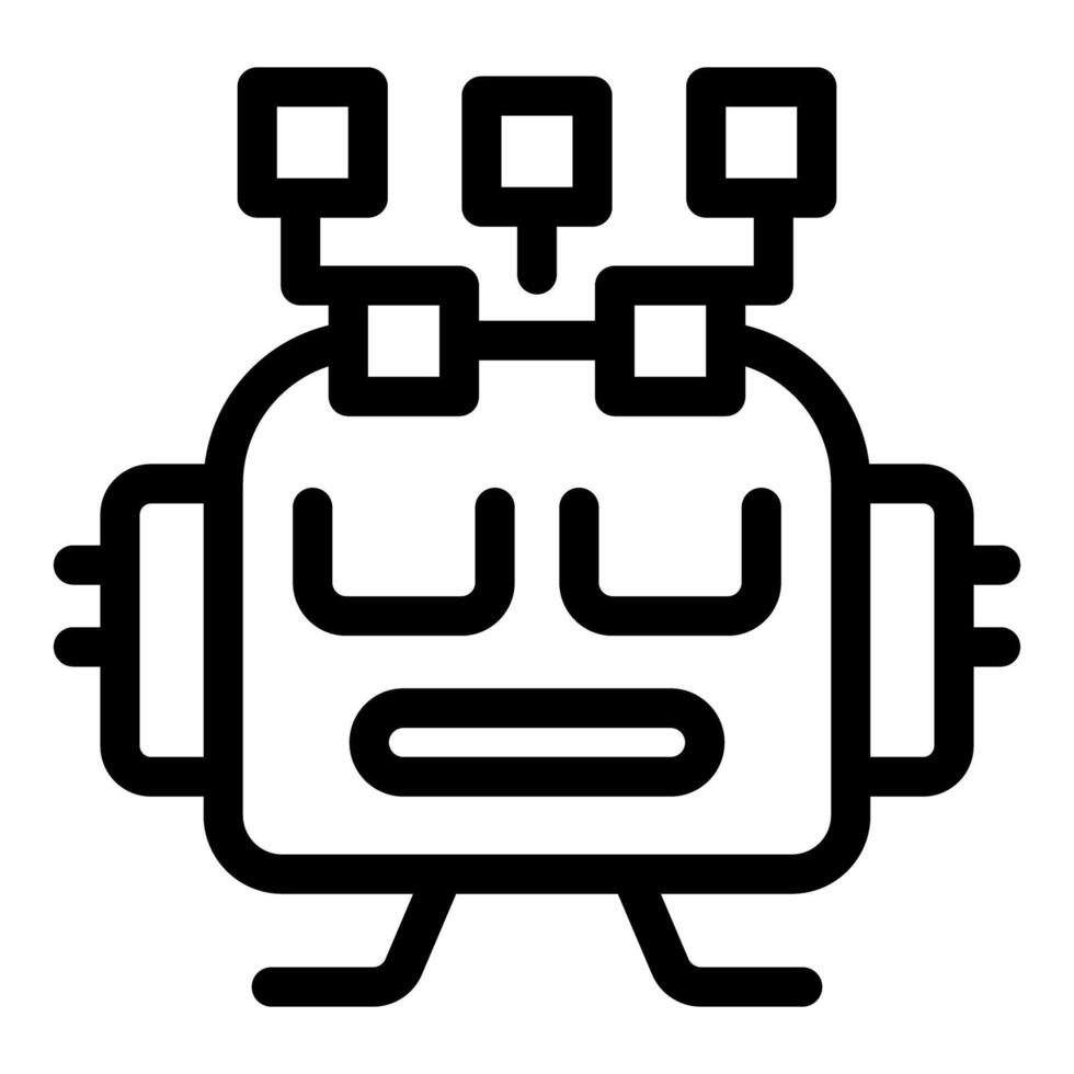 Robot receiving data through artificial intelligence network vector