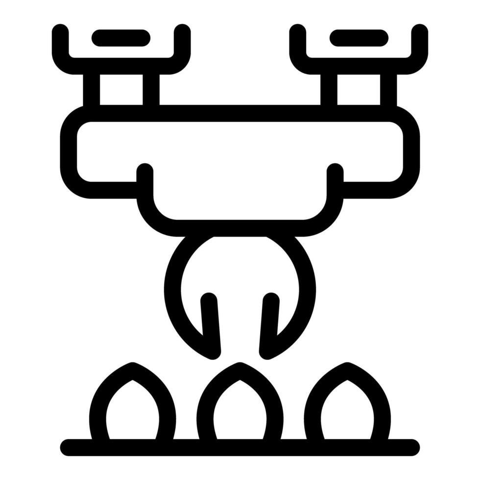 Smart farm robot picking up crops icon vector