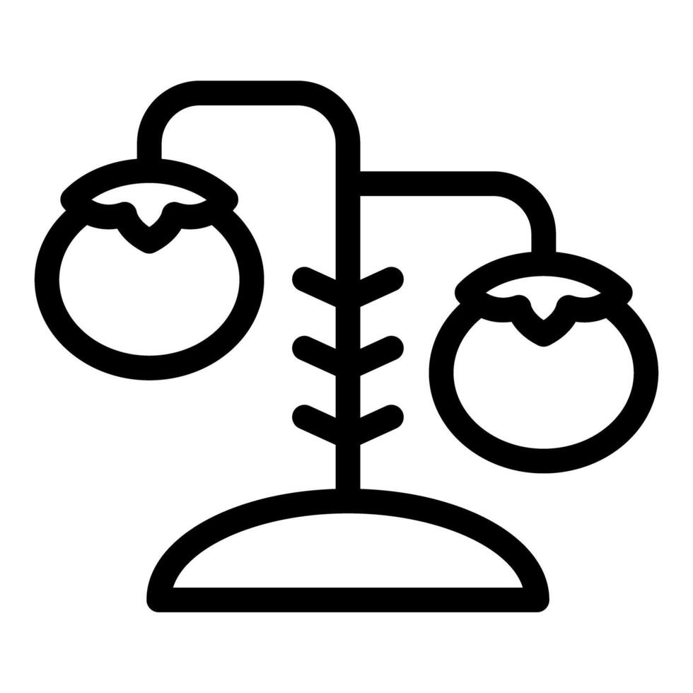 Balance scale comparing two sides representing justice and law icon vector