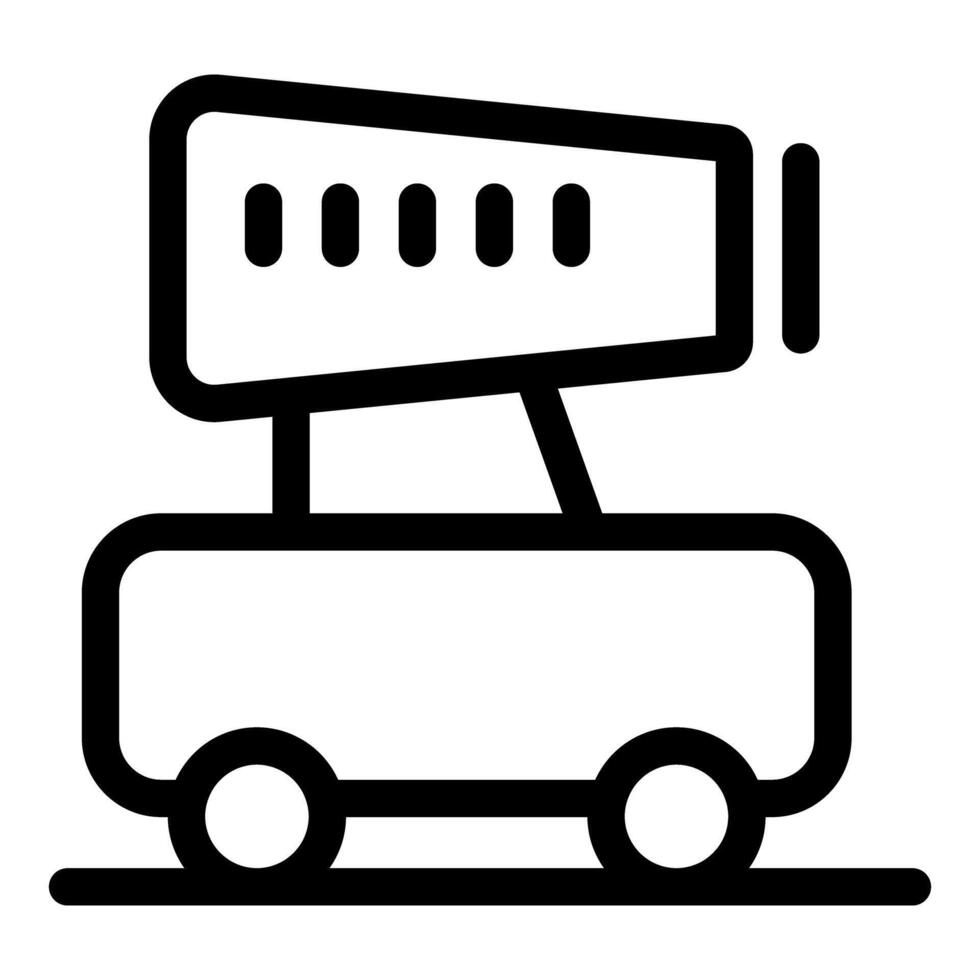 Airport passenger boarding bridge icon outlining airplane access vector