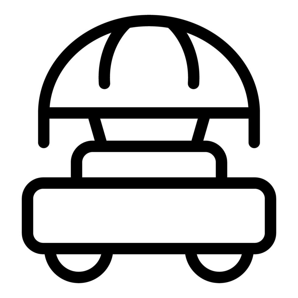 Autonomous mobile robot carrying cargo in warehouse logistics vector