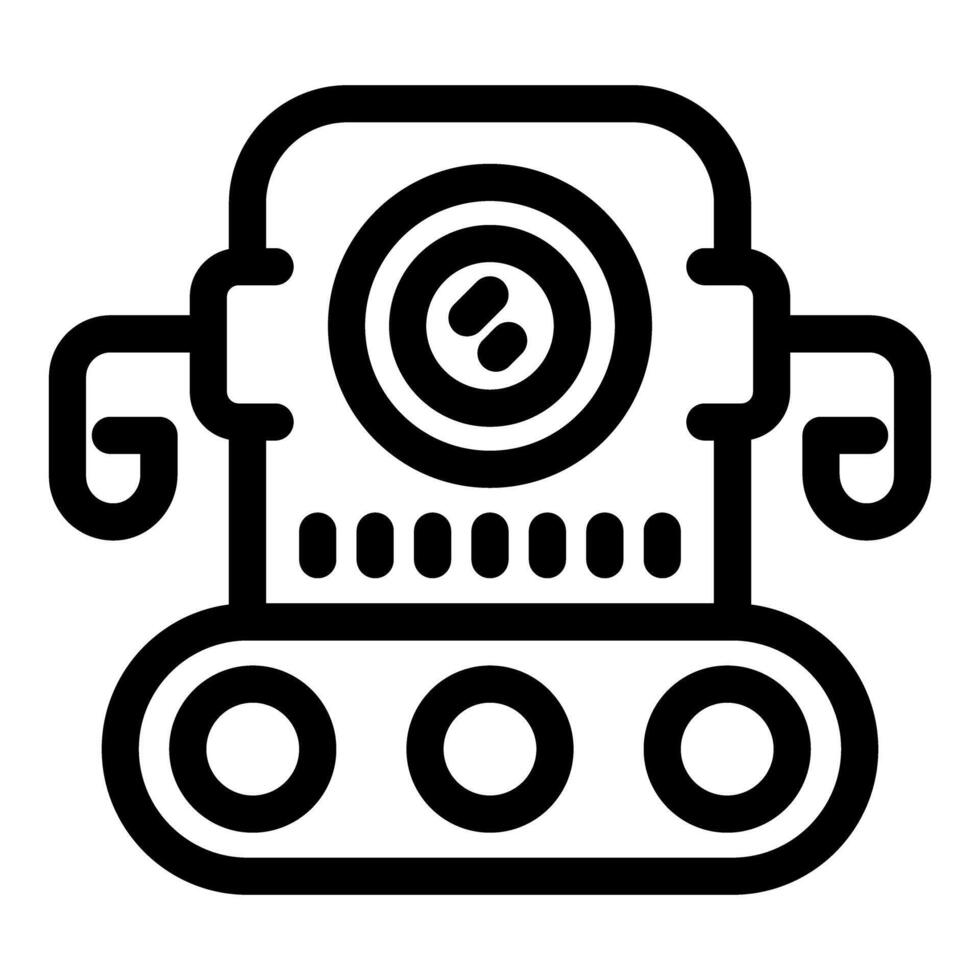 Autonomous robot moving on tracks with artificial intelligence vector