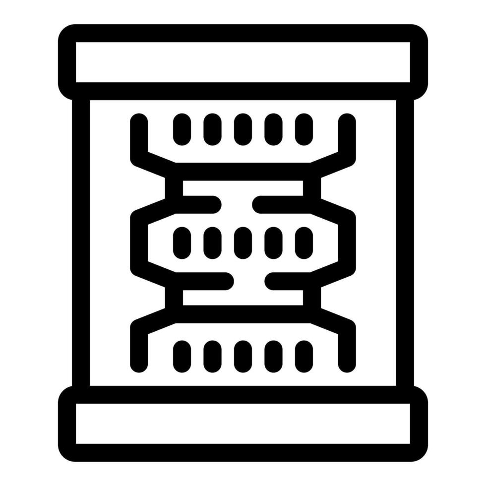 Data center server rack storing information online vector
