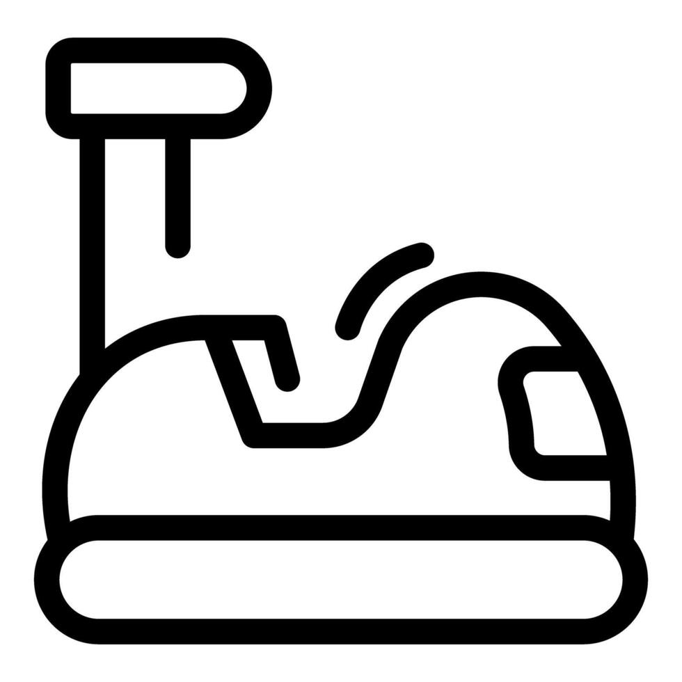 Bumper car moving on amusement park ride vector