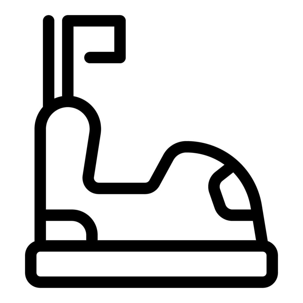 Bumper car attraction symbolizing amusement park ride vector