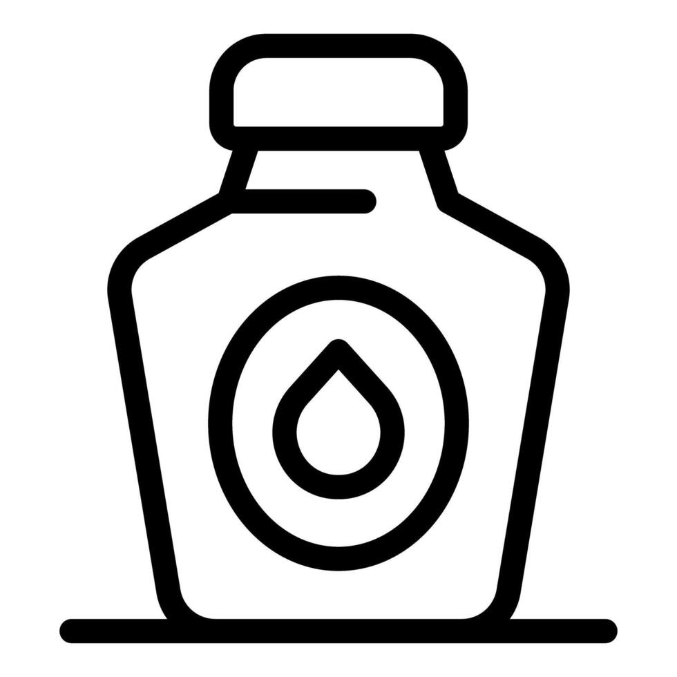 Ink bottle drawing with drop symbol for creativity vector