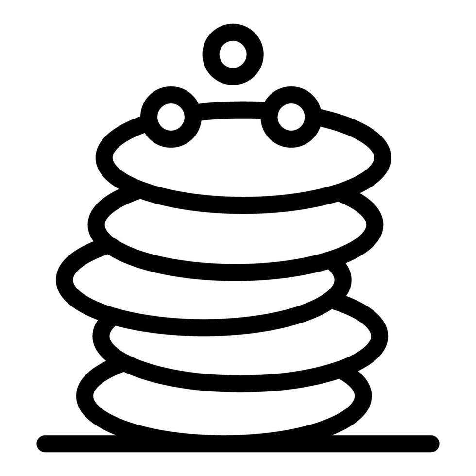 Balancing stones representing meditation and mindfulness practice vector
