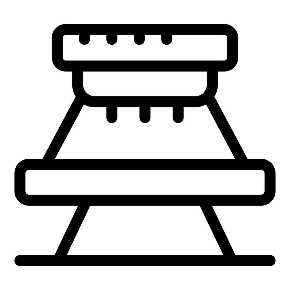 Printing machine applying ink on paper for production vector