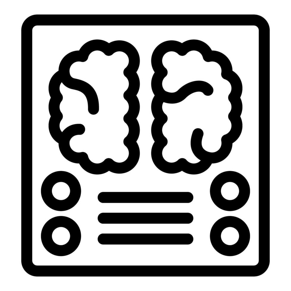 Mri scan showing brain for medical diagnosis and healthcare vector